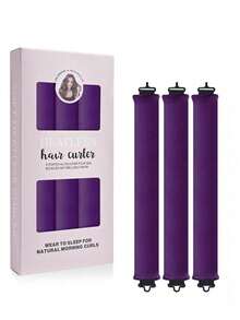 5件/4件/3件套美发造型套装+睡眠帽，免加热卷发器，方便实用，卷发工具，发圈卷发器，睡眠美发工具，女士泡沫卷发器 - 淡紫色 - 查看 12