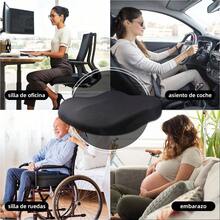 Cojn Elevador de Asiento de Coche para Adultos 10cm - Cojn para Asiento de Automvil Viscoelstico Alivia Dolor de Espalda y Coxis Cojines para Silla de Oficina y Camin - A - Ver 4