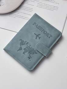 1pc PU Leather Passport Holder, Multi-Functional Anti-Magnetic Anti-RFID Card Case - Multicolor - View 10