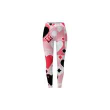 Leggings deportivos ajustados y cmodos para el da de San Valentn con estampado de cintura alta, para mujeres y mujeres - negro - + G - Ver 2
