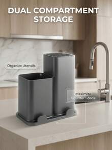 这款双层桶式厨房收纳架采用双层防水设计，可用于收纳厨房用具、锅铲、勺子等。它由硅胶制成，兼具分隔和沥水功能，是一款实用的收纳整理工具。 - 彩色 - 查看 8