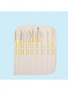 22-Slot Canvas Brush Holder Bag, Watercolor & Gouache Brush, Calligraphy Pen Storage Roll-Up Pouch, Excluding Brushes, Sewing Kit, Wedding, Sewing, Craft, Handmade, Sewing, Knitting, Tape Measure, Sewing, Sewing Kit, Wedding, Sewing, Craft, Handmade, Sewing, Knitting, Tape Measure - Multicolor - View 13
