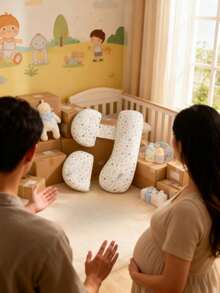 Pregnancy Nursing Pillow, Maternity Side Sleeper Support Pillow, Pregnancy Supplies, Leg Wedge Pillow - Multicolor - View 9