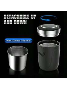 Creative Car Interior Accessories, 360 °   Rotatable, Car Ashtray, New Flip Cap Ashtray, Car Ashtray, Creative Desktop Ashtray For Home, No Battery Required - Black - View 4