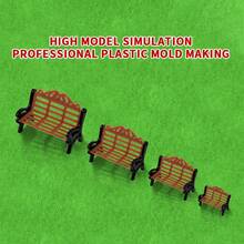 6件套微缩公园长椅/休闲椅，比例1:75/1:100/1:150，适用于微缩景观模型 - As photos - 查看 7