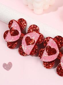 Lot de 2 pinces à cheveux nœud rouge pour la Saint-Valentin, idéales pour les filles et les adolescentes. Accessoires de cheveux à paillettes brillantes, pinces à cheveux de fête, décoration élégante et à la mode pour la Saint-Valentin. Joyeuse Saint-Valentin à elle ! - Multicolore - Voir 4