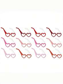 情人节心形纸杯，情人节相机配件，派对氛围装饰，情侣摄影道具，时尚装饰眼镜，派对氛围道具，情侣互动趣味装饰纸杯套装，多种颜色可选，情侣约会摄影道具，朋友聚会派对装饰。