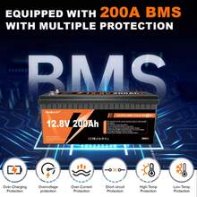 Yeagulch 12.8V/200/300/400/600Ah LiFePO4 Lithium Battery Low Temperature Home Energy Storage Motorcycle Marine - 12V 100A - View 7