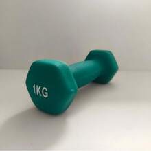 1pc Coated Matte Hexagon Dumbbell, Ladies Home Fitness Equipment - Multicolor - View 8