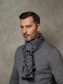 1 chiếc khăn quàng cổ unisex mùa thu đông in chữ, làm từ chất liệu giả cashmere, thiết kế chữ hai mặt. Ấm áp, chống lạnh và đa năng - Món quà tuyệt vời dành cho người yêu, gia đình và bạn bè vào các dịp lễ hội, kỷ niệm và sinh nhật. - Nhiều màu - Xem 4