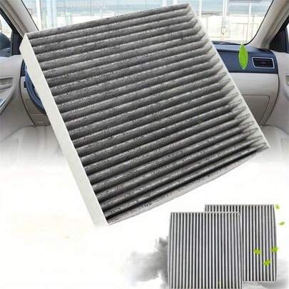 1pc Activated Carbon Air Conditioner Filter - Fits Avalon, Camry, Corolla, Highlander, Prius, RAV4, Sienna, Venza, ES, RX, UX, Subaru Legacy, Outback, CX-9 - Made Of High-Quality PP Material, Enhances Vehicle Performance