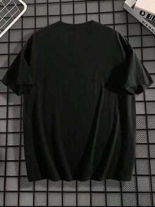 Curry, Men's Basketball Star, Signature Printed Sports And Casual Loose Cotton Short Sleeve T-Shirt Usa4 - 黑色 - 查看 2