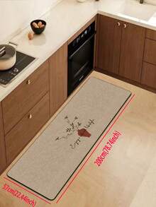 [HOT!!!] 1pc Soft Rubber Kitchen Mat, 3.5mm Thick Kitchen Rug, Plum Blossom Floral Patterned Design, Minimalist & Fashionable Style, Water-Absorbent Kitchen Mat, Can Be Customized To Fit Kitchen, Made Of Surface Fabric, Middle Sponge Layer, Bottom Rubber Layer, Suitable For Kitchen Rugs, Kitchen Decor, Wedding Decor, Home Decor, Bathroom Mats, Entryway Mats, Laundry Room Mats, Hallway Runners, Living Room Mats, Etc. - Multicolor - View 14