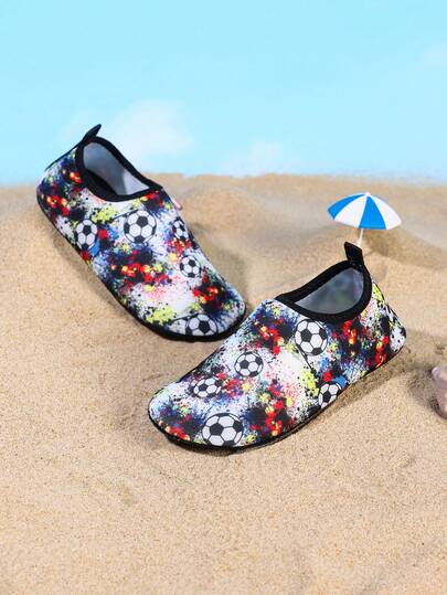 1 Pair Boys' Comfortable, Fashionable, Lightweight, Casual, Cute Cartoon Space Animal Outdoor Beach Wading Shoes, Spring/Summer