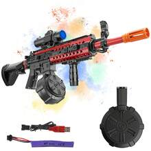 Electric Gel Blaster Set Featuring Dual Modes: Automatic Burst Fire And Manual Single Shot. Ideal For Outdoor Shooting Activities And Team Games, Also Makes A Perfect Gift For Halloween And Christmas Automatic Shooting Games. Shooting Game Equipment, Team Game Gear. - Đỏ và đen - Xem 8