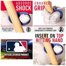 Bate de bisbol Swing Trainer u2013 Grip Trainer u2013 Bate de bisbol y softbol u2013 Alineador de Nudillos y Entrenamiento de Swing - Bate de béisbol + Azul marino/flor y brillo - Ver 1