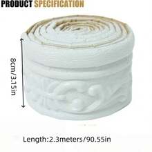 1 miếng nẹp tường tự dính 3D chống thấm nước, kích thước 90.55 x 3.15 inch, dùng để trang trí chân tường và viền khung cửa, có thể gấp gọn, nhiều màu sắc để lựa chọn | Thích hợp cho trang trí nhà cửa và bịt kín khe hở khung cửa | Chất liệu nhựa bền | Dễ dàng lắp đặt | Món quà tuyệt vời cho các dịp lễ - Nhiều màu - Xem 4