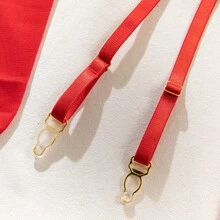 Romantic Red Lace Lingerie Set With Hearts - Perfect For Valentine's Day, Anniversaries & Special Nights, Complete Your Daring Look - Red - View 10