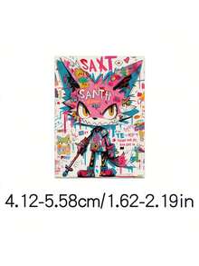 SCXXBSW 50 pièces Style Art Graffiti Fou, Autocollants Décoratifs PVC dessin animé Créatifs Convenant Pour Comptes Portables, Coques de Téléphone, Ordinateurs Portables, Ordinateurs, Valises, Réfrigérateurs, Guitares et Décorations de Vacances