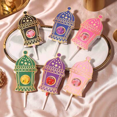 50pcs/Pack Eid Al-Adha, Eid Mubarak Festival Party Gifts Decorative Cards, Candy Baking Packaging Lollipop Decorative Paper, Wedding And Birthday Supplies, Home And Party Decorations