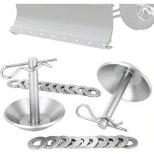 2 - Pack Snow Plow Skid Shoes 2205071 2208864 Part ATV UTV RZR Sportsman General Snowplow Non - Slip Skid Feet With Quick Release Lock Pin And Washers - Silver - View 2