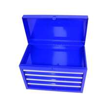 Coffre à outils à 5 tiroirs, avec roulettes et options de déplacement, couvercle amovible et étagères réglables, coffret à outils de garage (bleu) - Bleu azur - Voir 7