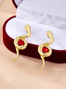 1 Cặp bông tai đinh tán nơ hồng kiểu Dopamine, thích hợp cho tiệc tùng và đeo hàng ngày - Hồng - Xem 4