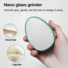 1 قطعة ممحاة شعر بلورية للنساء والرجال، أداة إزالة شعر بلورية قابلة لإعادة الاستخدام، إزالة شعر سحرية بدون ألم، أداة إزالة شعر سحرية للظهر والذراعين والساقين