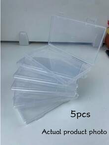 1个贴纸塑料收纳盒，透明文具整理盒，返校季 - 無色 - 查看 13