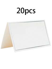 10 张/20 张座位卡/桌卡，适用于婚礼、生日、毕业典礼、夏季活动，附有祝福语 - 白色 - 查看 8