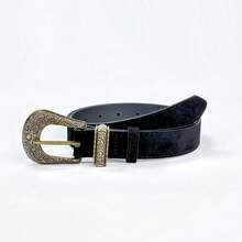 This Simple Women's Suede Belt For Autumn And Winter Is Durable, Stylish, And Versatile, Featuring A Vintage Metal Buckle. It Pairs Well With Jeans, Dresses, And Casual Trousers, Making It An Ideal Choice For Everyday Wear.