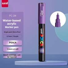 Novo conjunto de canetas marcadoras acrílicas Uni PC-1M PC-3M PC-5M, canetas de tinta opaca à prova d'água, canetas para grafite estilo mangá, material de arte e papelaria. - Série PC1M - Ver 17