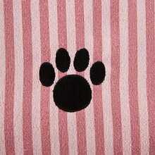 Bone Dry Colección Pet Robe - Bata de baño de Microfibra Absorbente Bordada con Cierre Ajustable, para Perros y Gatos, Talla S, Color Aguamarina(41x23.5" Rayado Rosa) - Multicolor - Ver 4