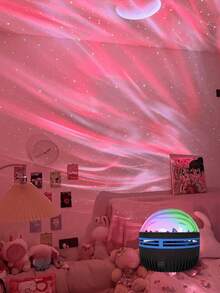 1 pezzo Proiettore di luci del nord a LED con telecomando, con motivi multicolore, proiettore di cielo stellato e galassia, lampada notturna per camera da letto, proiettore di onde, proiettore di stelle, per casa theater, campeggio, decorazione matrimonio, lampada romantica - Luci multicolori - Visualizzare 14
