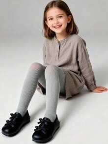 2025圣诞新年礼物,3-12岁女童鞋,双层3D蝴蝶结设计,PU皮革防滑耐磨,低帮圆头平底鞋,优雅甜美公主风皮鞋,适合日常上学和派对活动,畅销款 - 黑色 - 查看 8