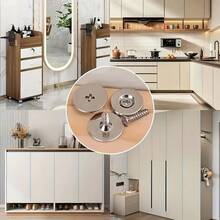 18/12/6pcs Heavy Duty Metal Magnetic Door Catches - Hidden Magnetic Closure With Concealed Hinges, Suitable For Glass Doors, Kitchen Cabinets, Wardrobes, Vanities, Quiet Closing Design (Applicable For Wooden, Glass, Modern And Traditional Furniture)