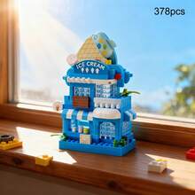 6件套双层街景积木套装，高品质微粒拼装，包含6个独特的迷你双层街景，ABS材质，是收藏、送礼和打造专属微缩小镇的理想之选。