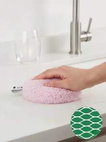 1/2个抗菌浴室清洁球，水槽刷，台面清洁刷，洗脸盆刷，浴室水槽刷，魔力擦 - 彩色 - 查看 9