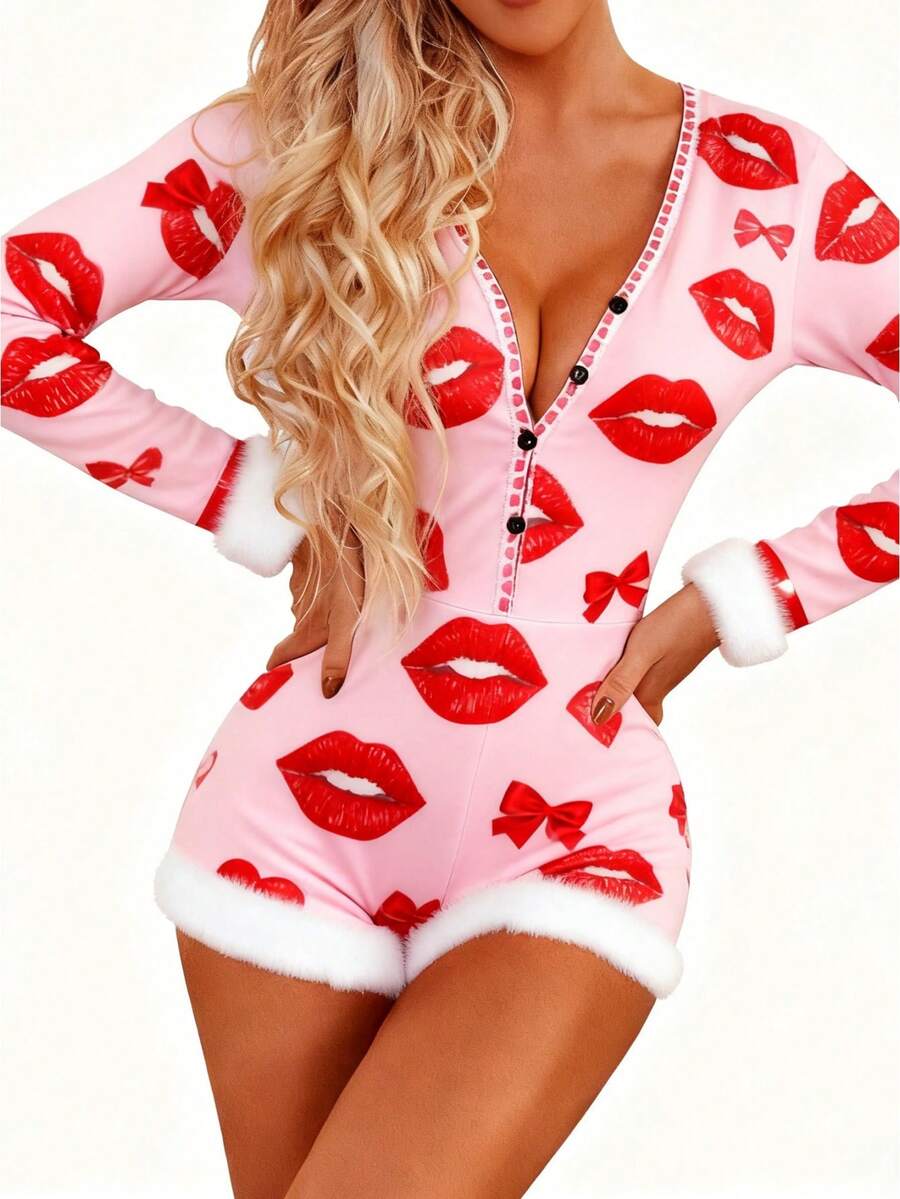 Women Rompers - Diep roze - Bekijken 1