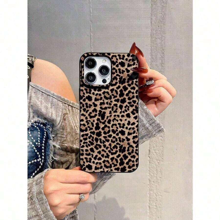 Funda de teléfono anticaída con estampado de leopardo, 1. 5mm de Grosor, Compatible con iPhone 16 Pro Max, 15, 14, 13, 12, 11 Pro Max, XS Max, X, XR, 8, 7, Plus, Mini, Adecuado como Regalo de Cumpleaños, para Novia, Novio o Uso Personal Impermeable Resistente a Golpes y Rayones - Estilo 1 (1 pieza) - Ver 1