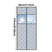 Magnetische thermisch isolierende Türvorhang, windundurchlässig, warm im Winter, strapazierfähige Oxford Schalldämmung Türmatte, geeignet für Winter/Terrasse/Schiebetür