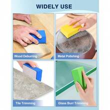 4块高密度海绵砂纸块，粒度60-1000可选，适用于木材、陶瓷、玻璃和石材。提供精细抛光效果，防堵塞，适合手工制作，可贴合曲面，干湿两用。 - 彩色 - 查看 2