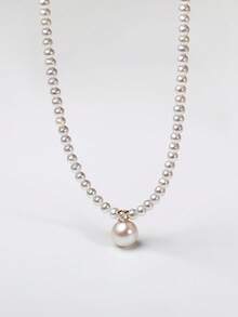 DARA 925 Sterling Silver Freshwater Pearl Necklace, 3-4mm & 10-11mm Pearls, Suitable For Women's Business, Casual And Daily Wear