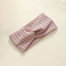 3 pièces Bandeaux doux en tricot gaufré pour bébés filles nouveau-nés, accessoires capillaires bébé dans des couleurs neutres essentielles pour la tenue quotidienne des nouveau-nés - Multicolore - Voir 9