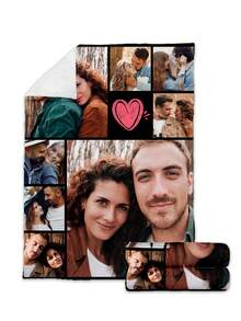 1pc Customized Photo Blanket, Customized Flannel Blanket, Can Print Photos And Text, Bedding Blanket, Customized Bed Blanket, Customized Photo Blanket, Personalized Family Photo Blanket, Customized Image Blanket, Personalized Family Photo Blanket, Personalized Throw Blanket, Blanket For Best Friend, Cozy Blanket, Family Gift, Wedding Gift, Christmas Gift, Birthday Gift, Gift For Friends, Gift For Her, Gift For Pets - Style 7 - View 7