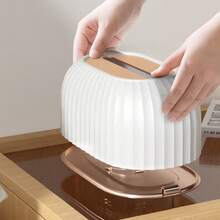 Spring-Loaded Automatic Lift Tissue Box - Large Capacity Home Living Room Tissue Box, Luxury Minimalist Desktop Storage Tissue Box - Multicolor - View 5