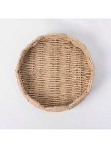 1pc Handwoven Paper Rope Storage Basket, Vintage Home Decor, Desktop Organizer, Bathroom/Hotel Decoration, Wicker Basket - Multicolor - View 8