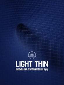 2pcs/Set Men's Mesh Plaid Sports T-Shirts, Lightweight, Suitable For Gym Workout, Running And Casual Occasions - Blue - View 4