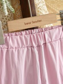 2pcs/Set Young Women Casual Asymmetric Hem Round Neck Sleeveless Top And Pants Set, Suitable For Summer - Pink - View 9