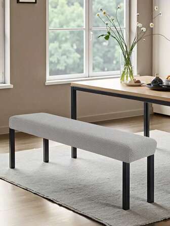 1 pieza/2 piezas Funda elástica de jacquard abstracto para banco. Funda elástica larga para taburete de spandex. Funda removible y lavable para proteger el asiento en el comedor o dormitorio